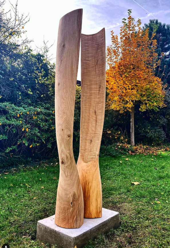 zahradní dřevěná socha Spolu II 