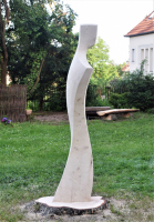 dřevěná plastika na zahradu Uvítání - smrk 210  cm 