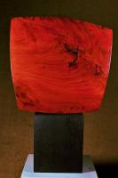 Dřevěná socha - Červený čtverec 