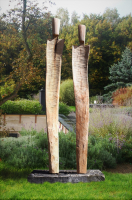 dřevěná socha do zahrady Couple 