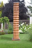 dřevěná socha do zahrady Harmonika - dub 65 x 280 cm 