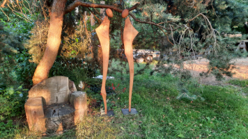 dřevěná socha do zahrady - Nymfy dub, 210 cm, 28800,-
