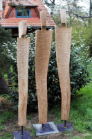 dřevěná socha do zahrady - Rodinka 