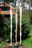 dřevěná socha do zahrady - Triptych 
