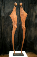 Dřevěná soška Afričanky mahagon 60 cm, 9800,-