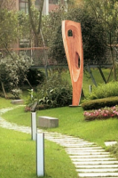 venkovní zahradní dřevěná socha Ona - dub 180 cm 